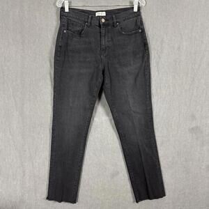 Oliver Logan Women's Size 28 Black Slow Denim Crosby Relaxed Taper Jeans